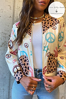 Thumbnail for Peace and Love Bomber Jacket