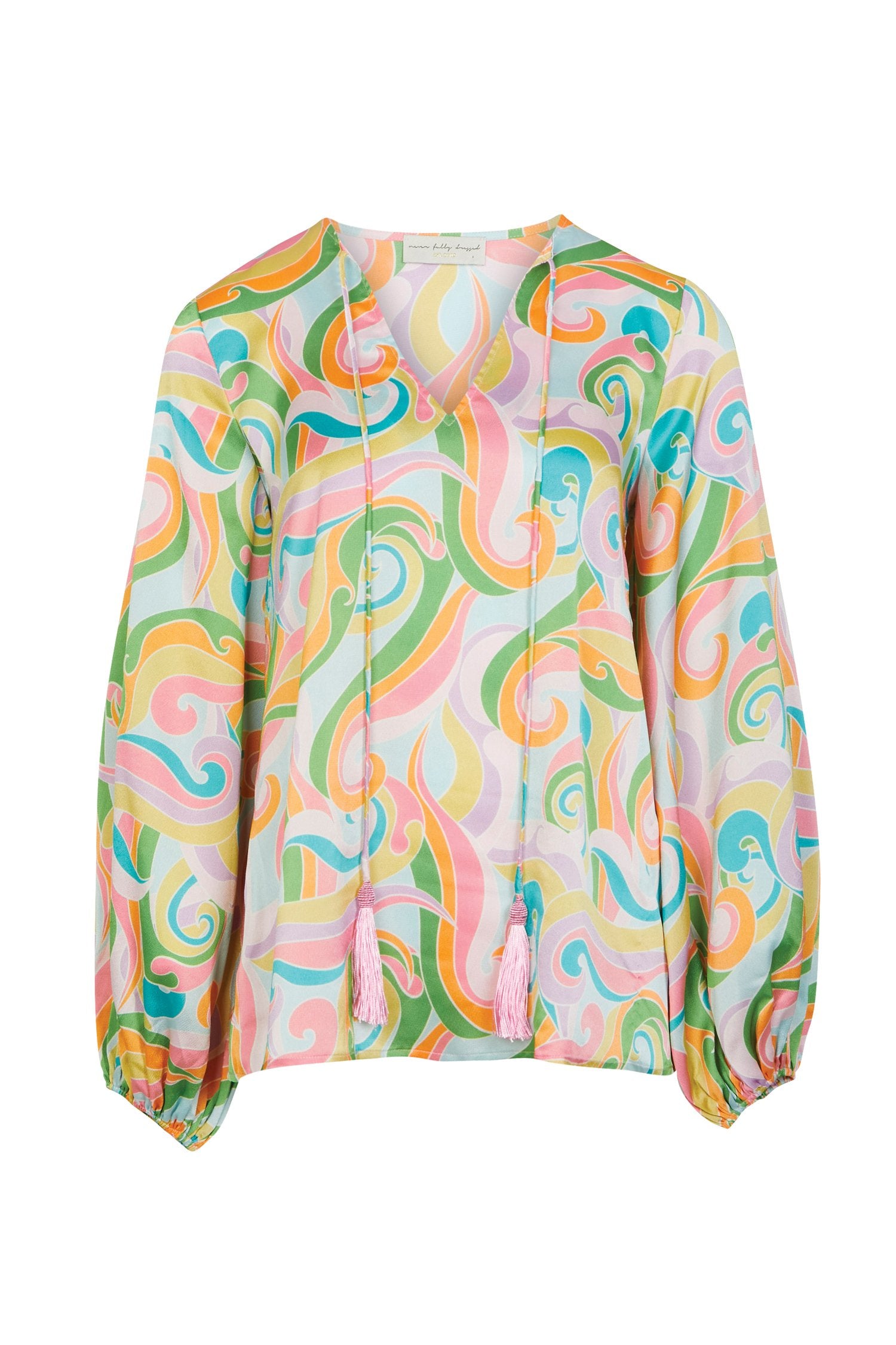 Pastel-Groove-Blouson-Sleeve-Top-Curve-£69
