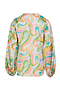 Pastel Groove Blouson Sleeve Top - Curve