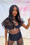 Black Spotted Sheer Top