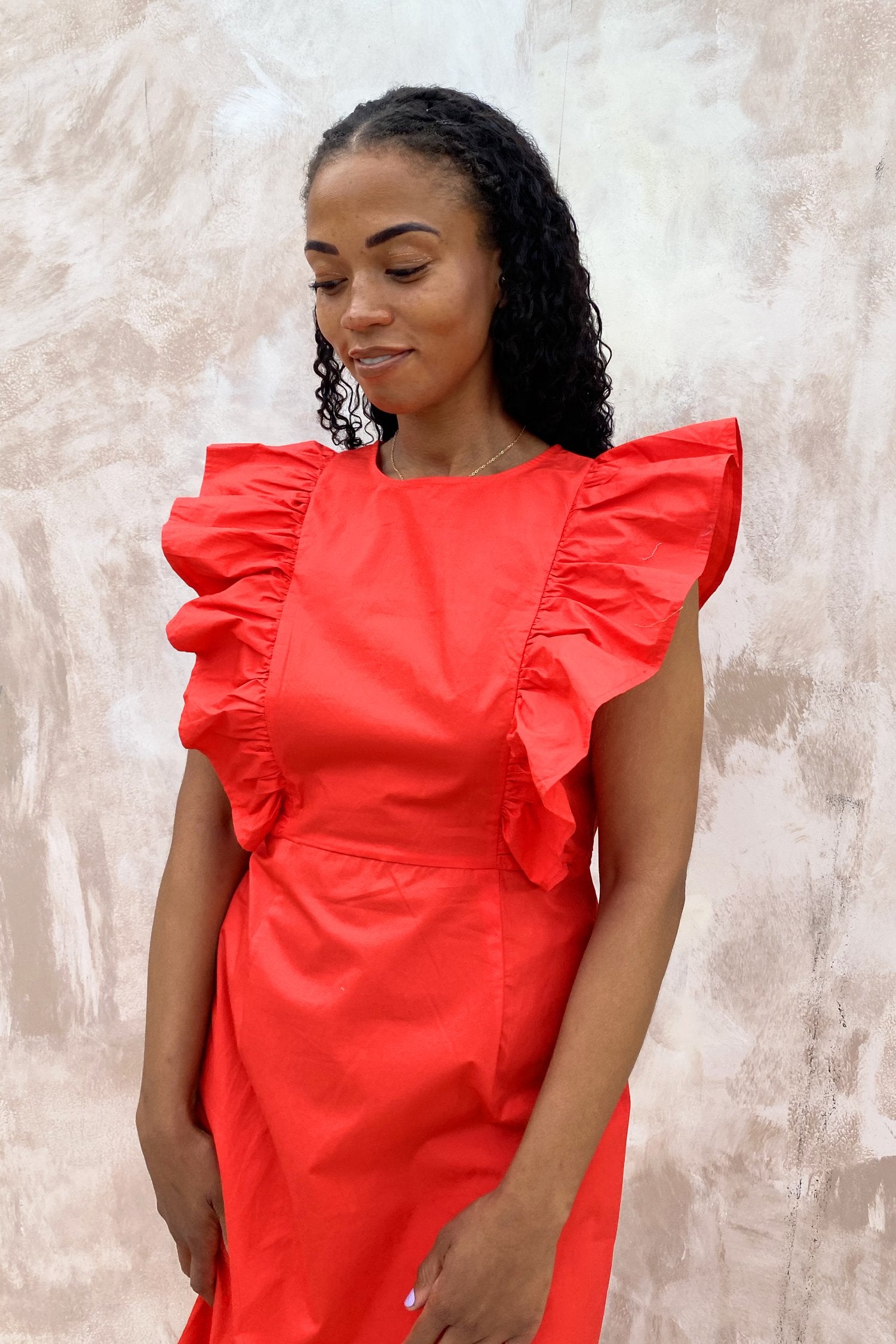 Red-Charming-Midi-Dress-£79