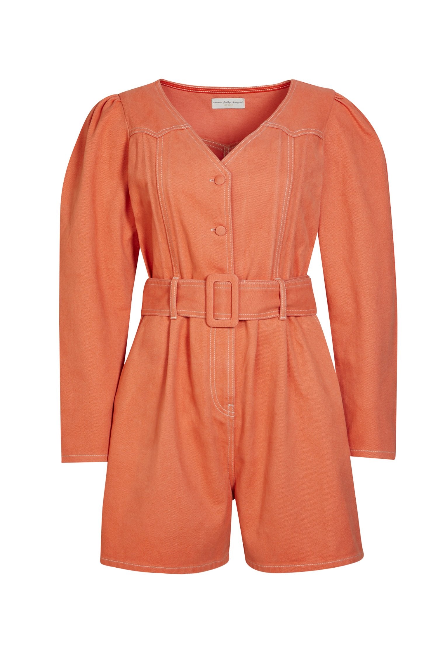 Orange-Wash-Denim-Playsuit-£99