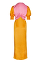 Orange Spliced Lindos Dress - Curve