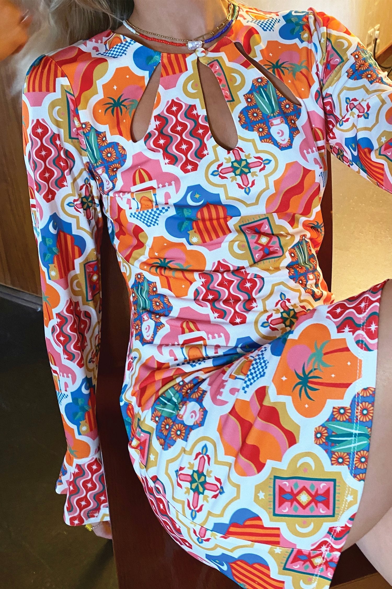 Amina Print Jersey Dress - nfd-demo-dev