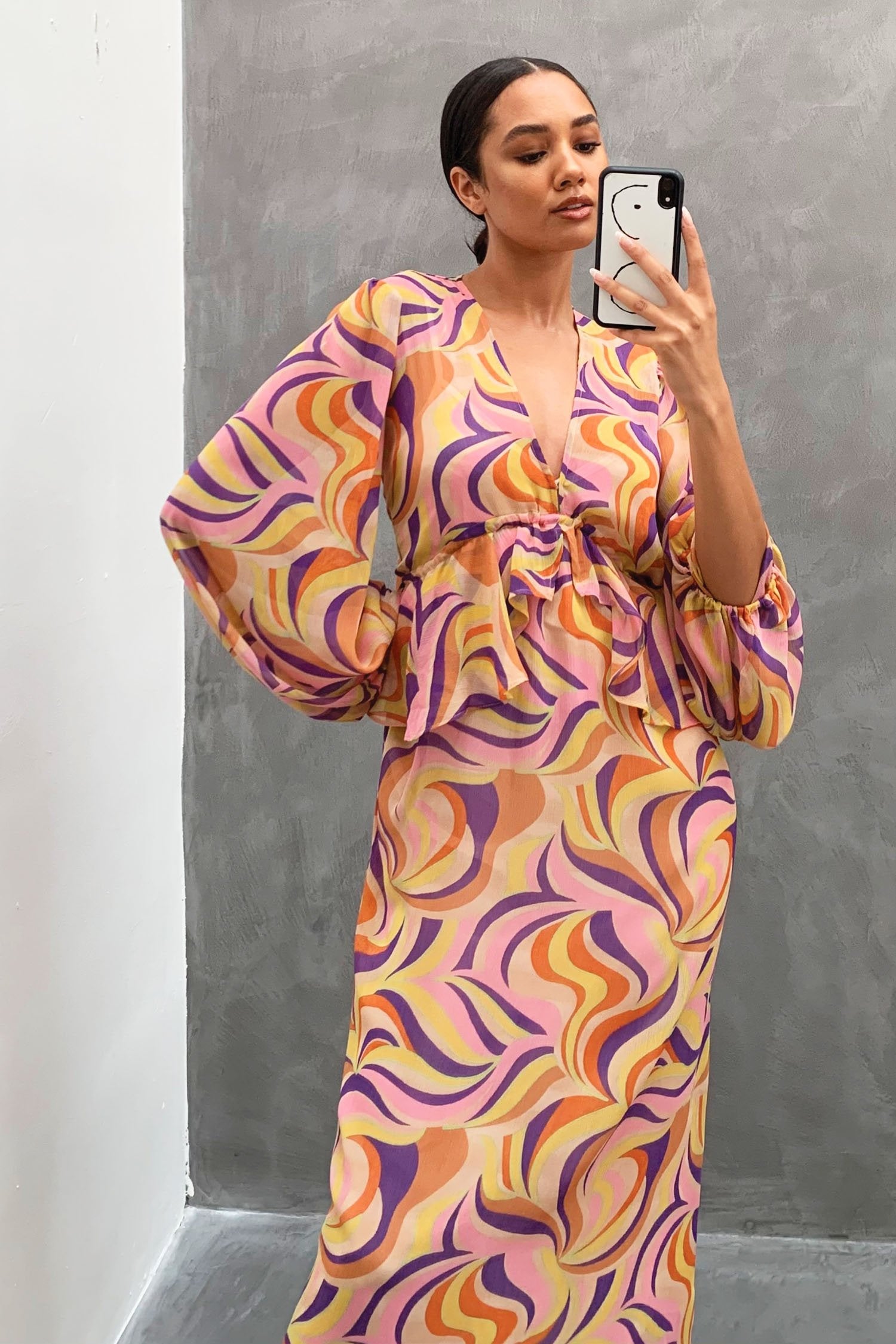 Autumnal Swirl Midi Dress - nfd-demo-dev