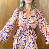 Thumbnail for Autumnal Swirl Midi Dress - nfd-demo-dev