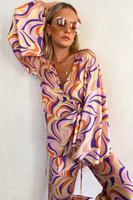 Thumbnail for Swirl Oversized Wrap Top