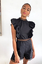 Black Charming Playsuit