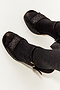 Black Glitter Chunky Platform Heel