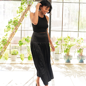 Black Leopard Maxi Beatrice Skirt - nfd-demo-dev
