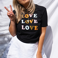 Thumbnail for Black Love, Love, Love T-shirt - nfd-demo-dev