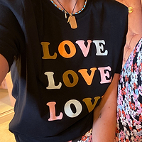 Thumbnail for Black Love, Love, Love T-shirt - nfd-demo-dev