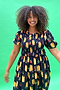 Black Picante Savanna Dress - Curve