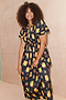 Black Picante Savanna Dress - Curve