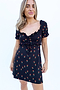 Black Print Paola Dress