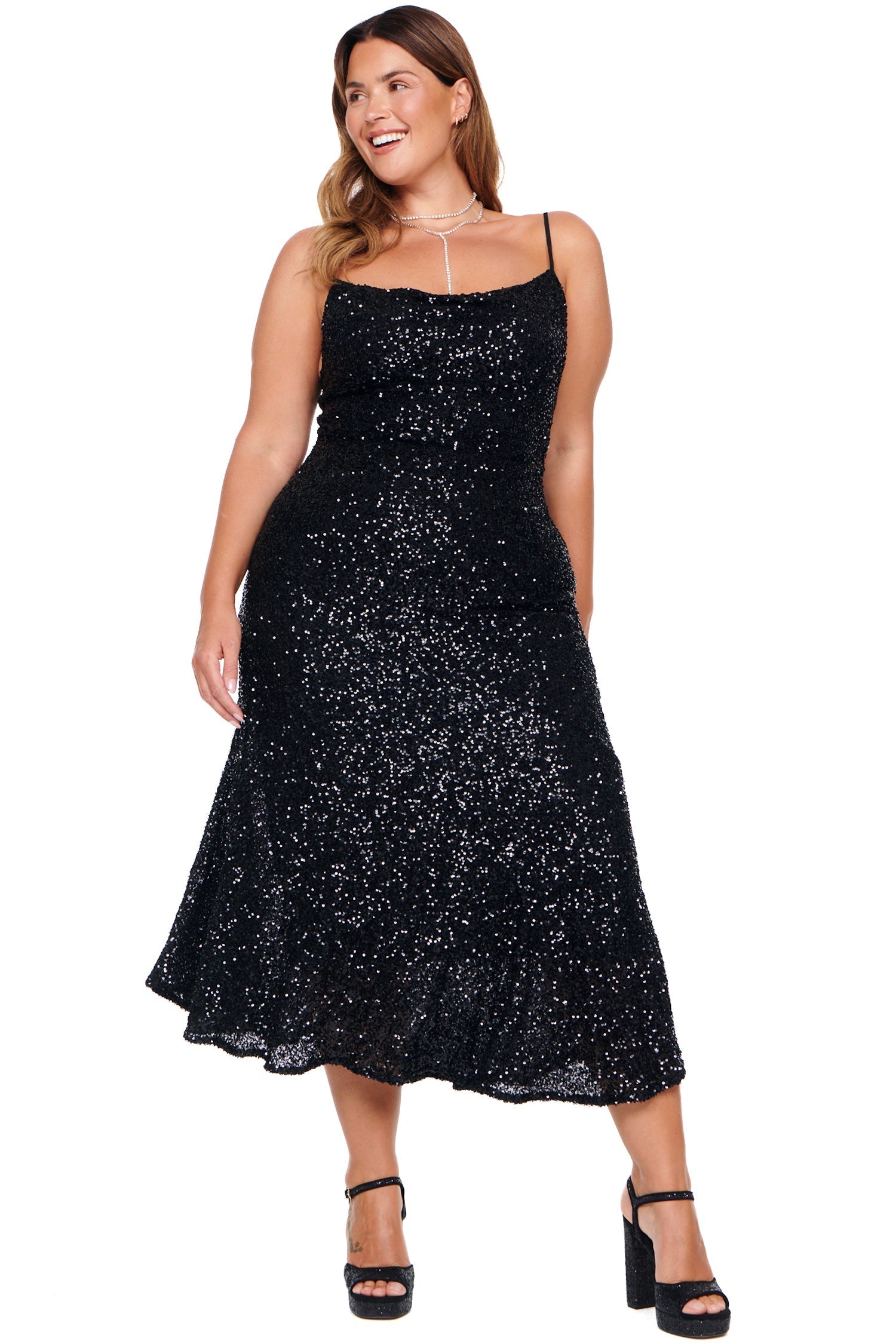 Black Sequin Mya Dress - nfd-demo-dev