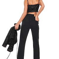 Thumbnail for Black Sparkle Crop Top - nfd-demo-dev