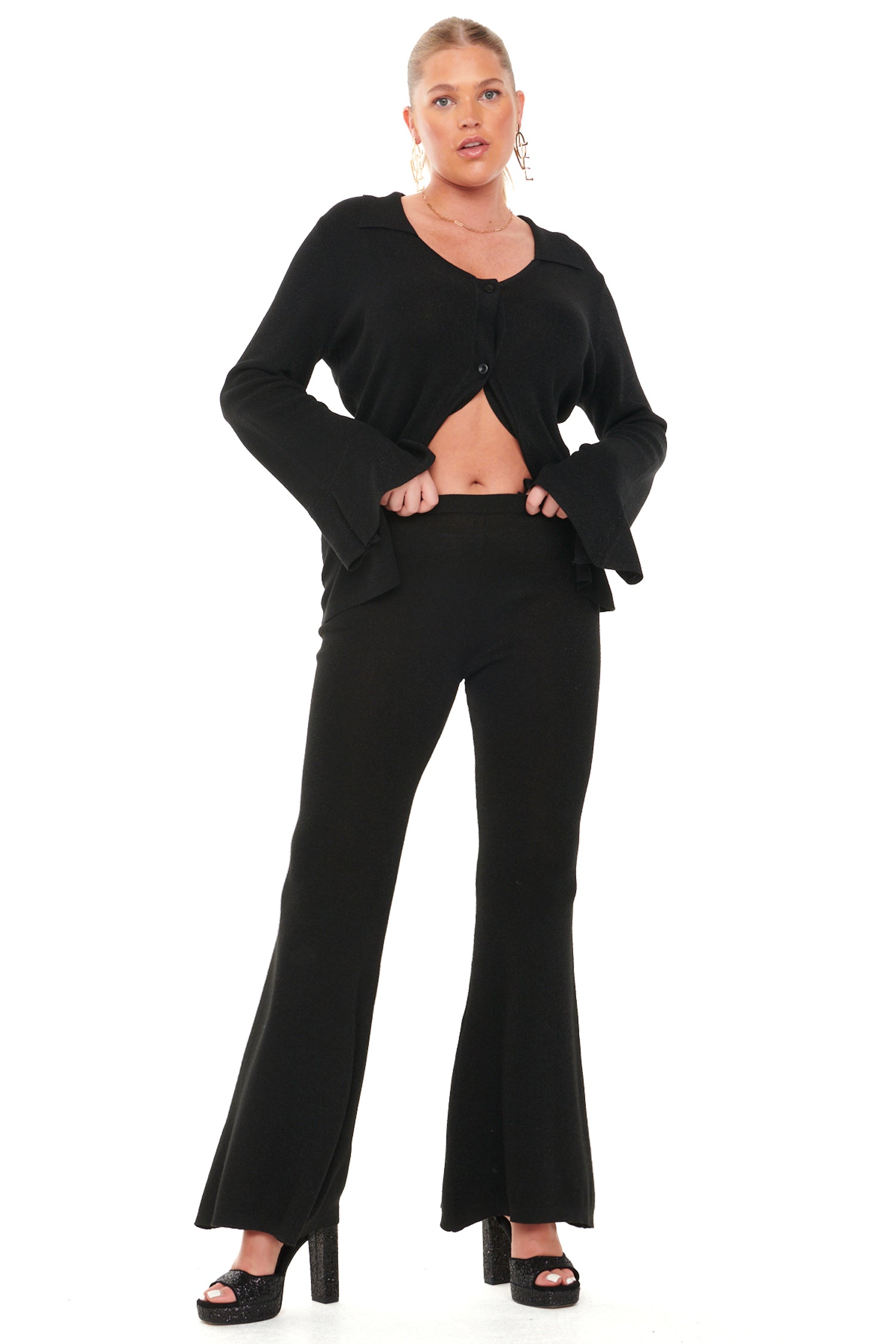 Black Sparkle Trousers - nfd-demo-dev