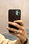 Black Textured Leopard IPhone Case