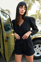 Thumbnail for Black Wash Denim Playsuit - nfd-demo-dev
