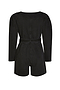 Black Wash Denim Playsuit