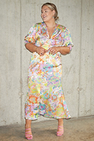 Thumbnail for Blossom Short Sleeve Lindos Dress - Curve - nfd-demo-dev