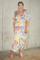 Thumbnail for Blossom Short Sleeve Lindos Dress - Curve - nfd-demo-dev