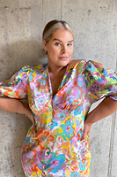 Thumbnail for Blossom Short Sleeve Lindos Dress - Curve - nfd-demo-dev