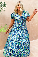 Thumbnail for Blue Rainbow Beatrice Skirt - Curve - nfd-demo-dev