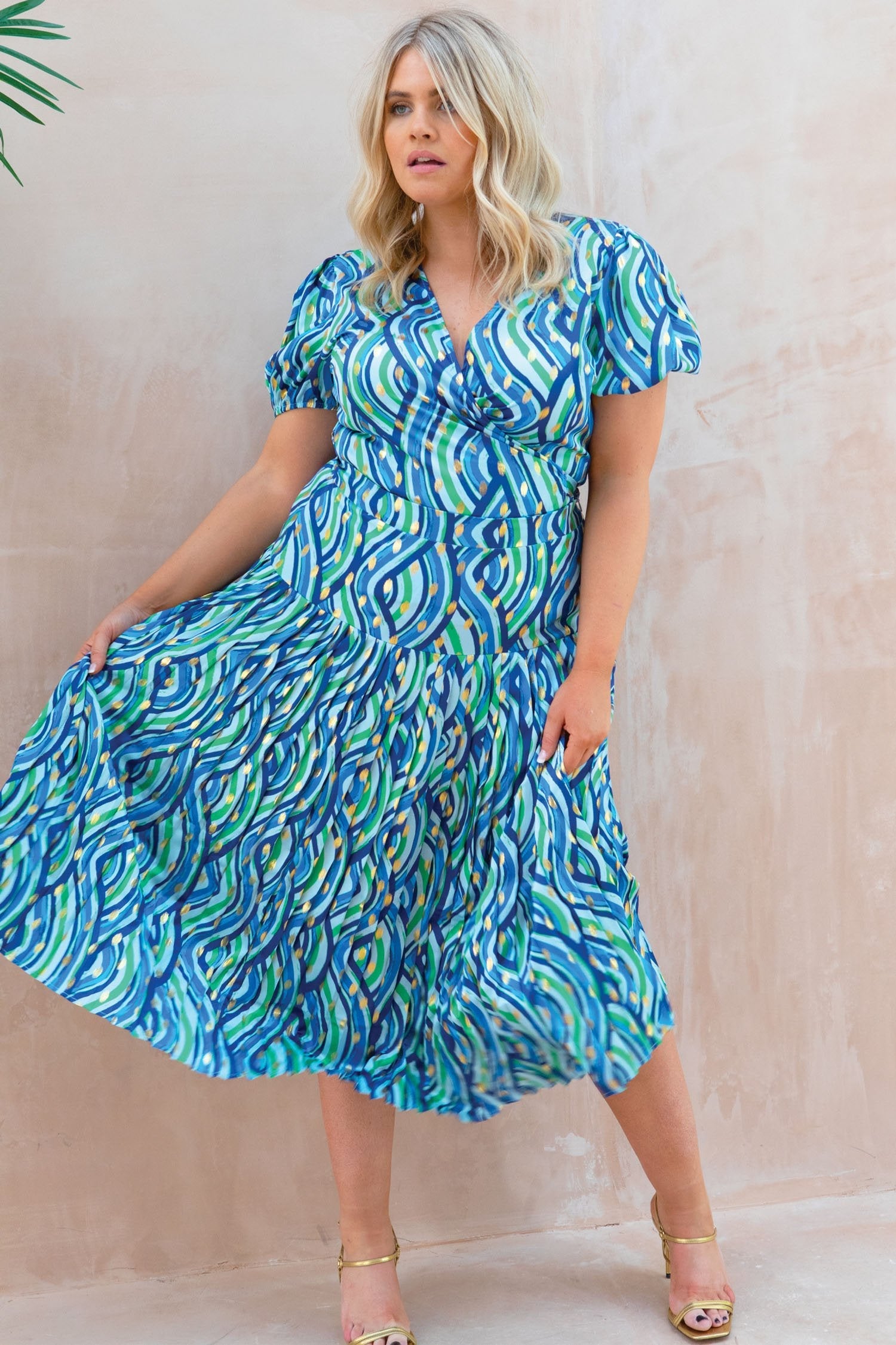 Blue Rainbow Beatrice Skirt - Curve - nfd-demo-dev