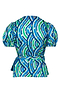 Blue Rainbow Wrap Top