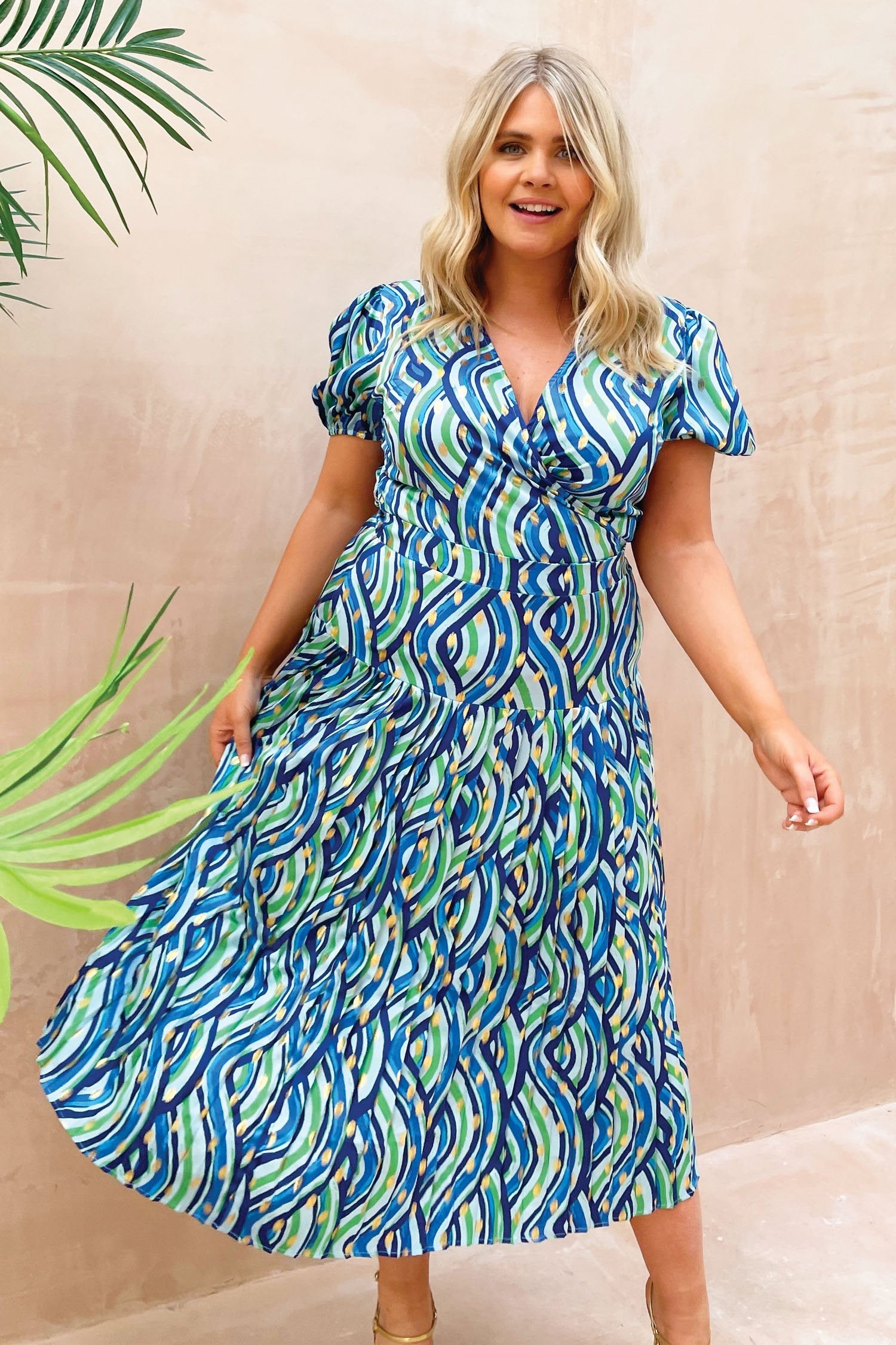 Blue Rainbow Wrap Top - Curve - nfd-demo-dev