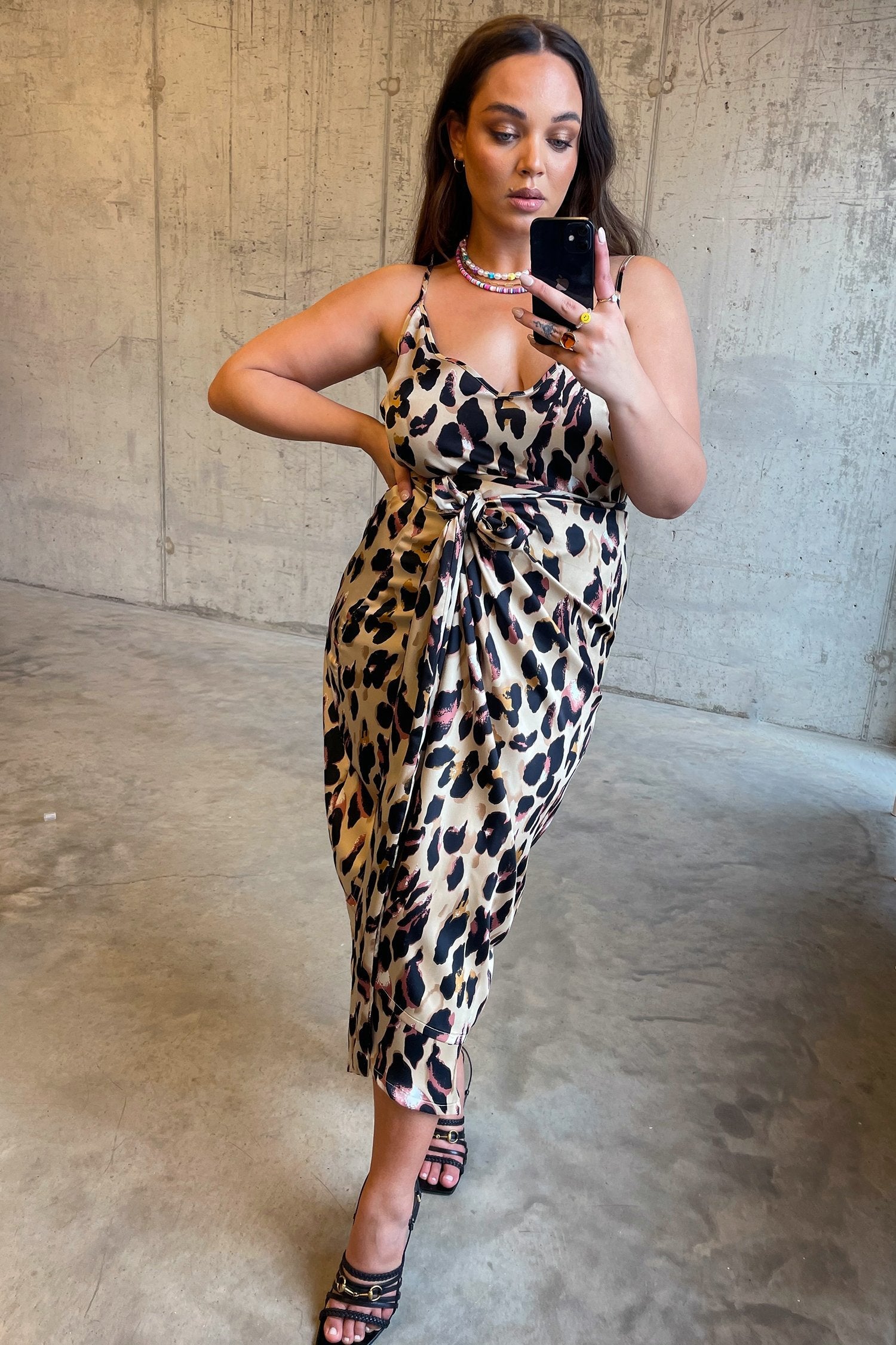 Brown Leopard Jaspre Skirt - Curve - nfd-demo-dev