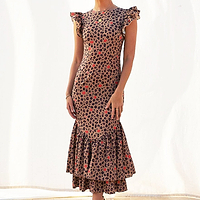 Thumbnail for Brown Leopard Print Frida Dress - nfd-demo-dev