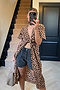 Brown Leopard Zsa Zsa Wrap Dress
