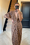Brown Leopard Zsa Zsa Wrap Dress
