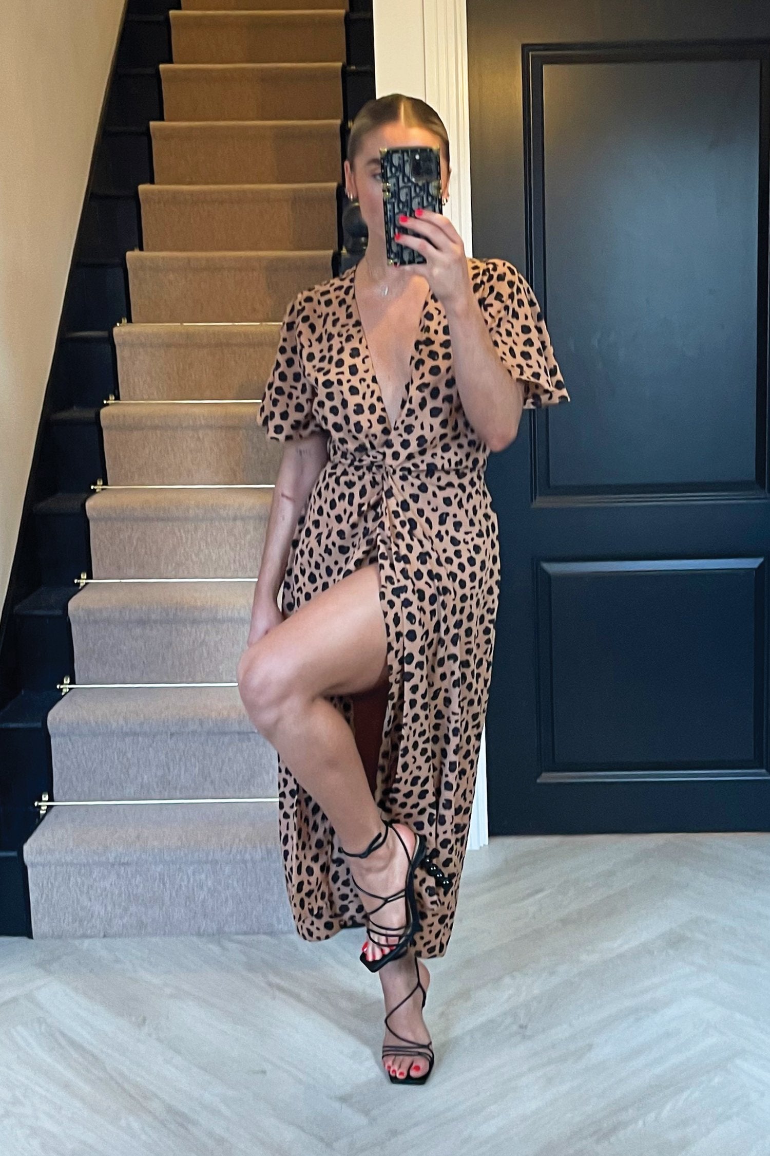 Brown Leopard Zsa Zsa Wrap Dress - nfd-demo-dev