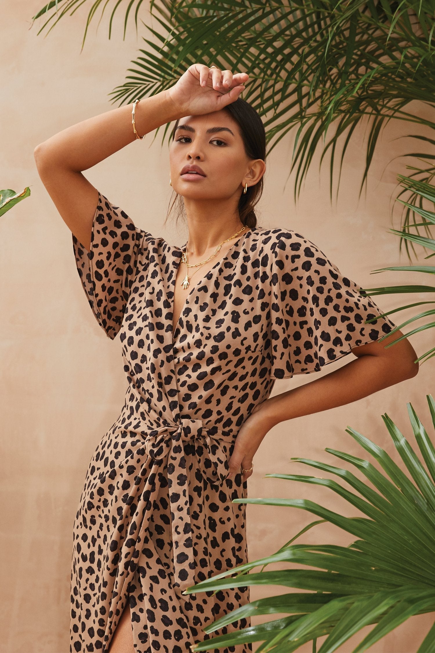 Brown Leopard Zsa Zsa Wrap Dress - nfd-demo-dev