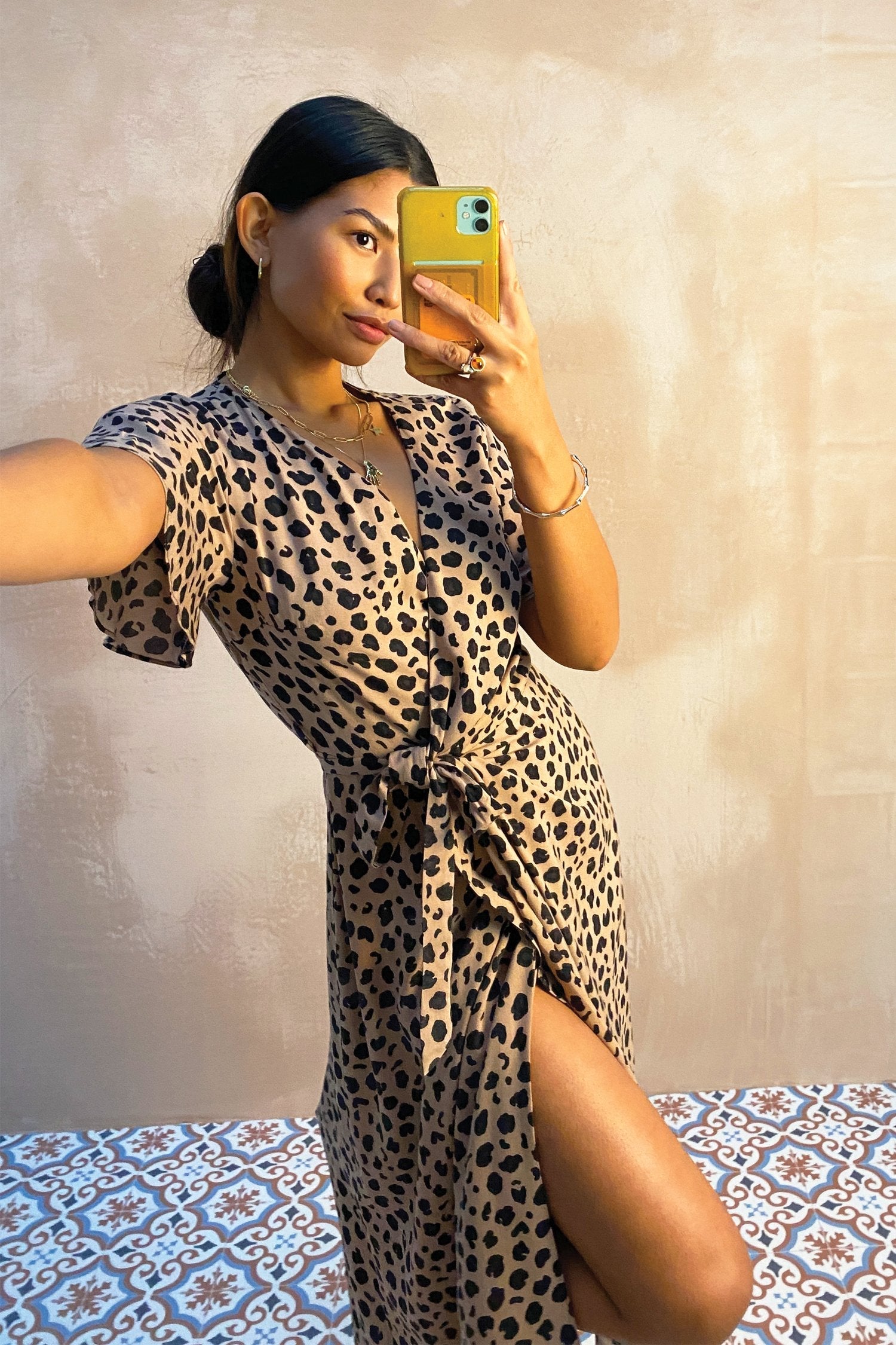 Brown Leopard Zsa Zsa Wrap Dress - nfd-demo-dev