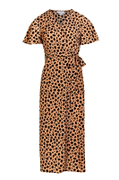 Thumbnail for Brown Leopard Zsa Zsa Wrap Dress - Curve - nfd-demo-dev