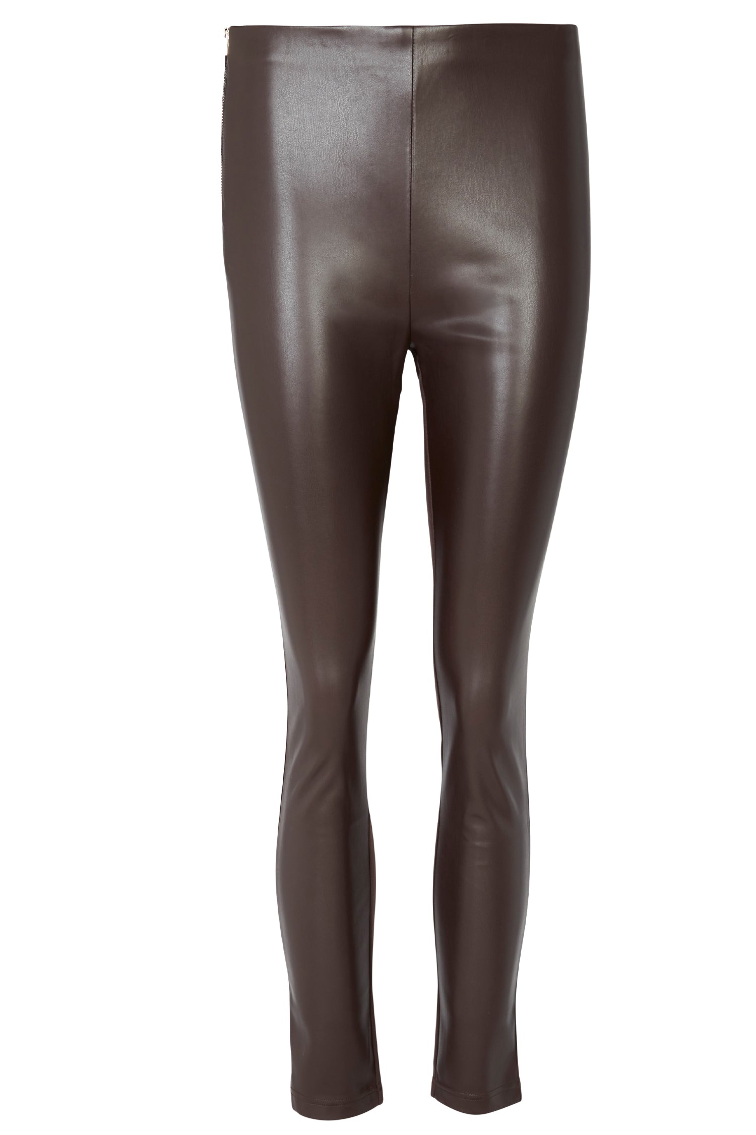 Chocolate Vegan Leather Ponte Leggings - nfd-demo-dev