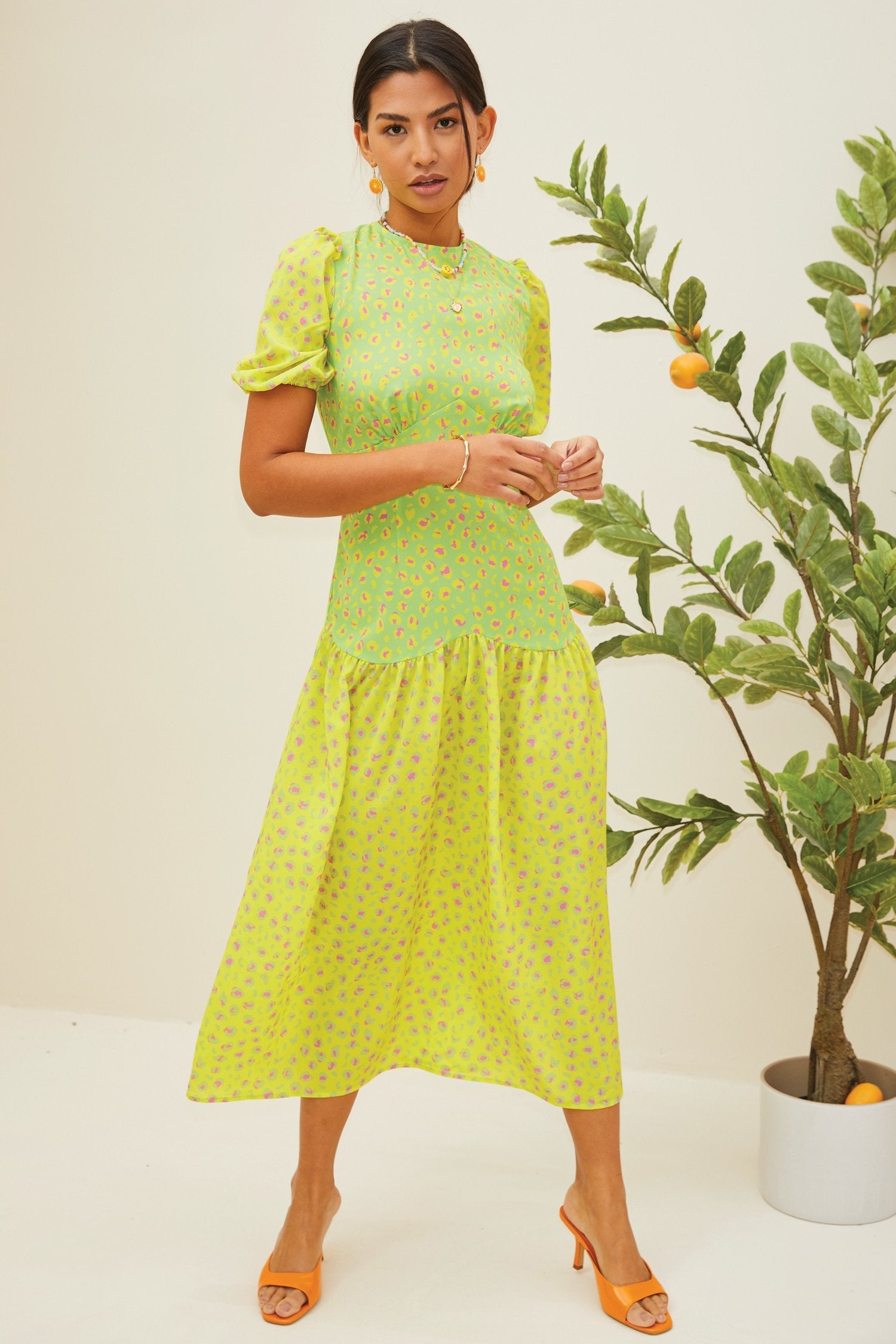 Citrus Leopard Lucia Dress - nfd-demo-dev