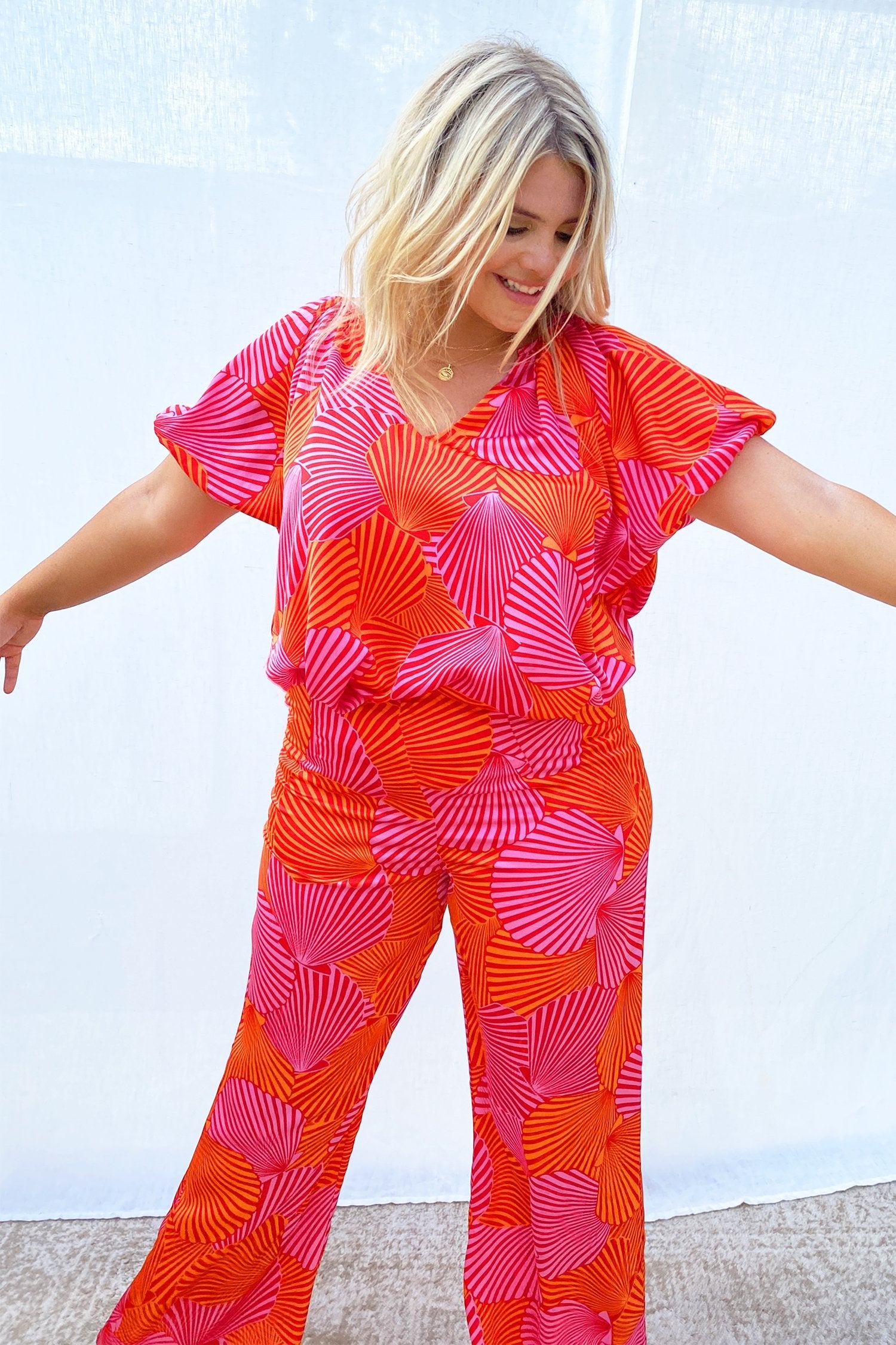 Colourful Shells Freya Trouser - Curve - nfd-demo-dev