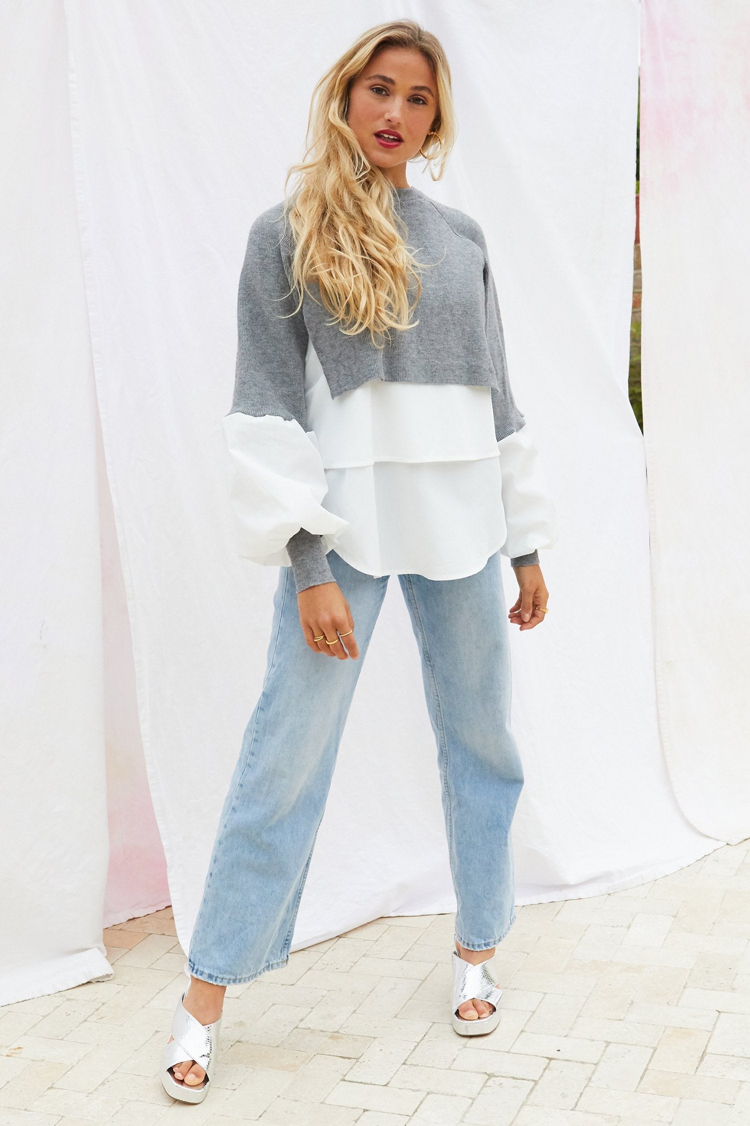 Contrast Shirt and Knit Top - nfd-demo-dev