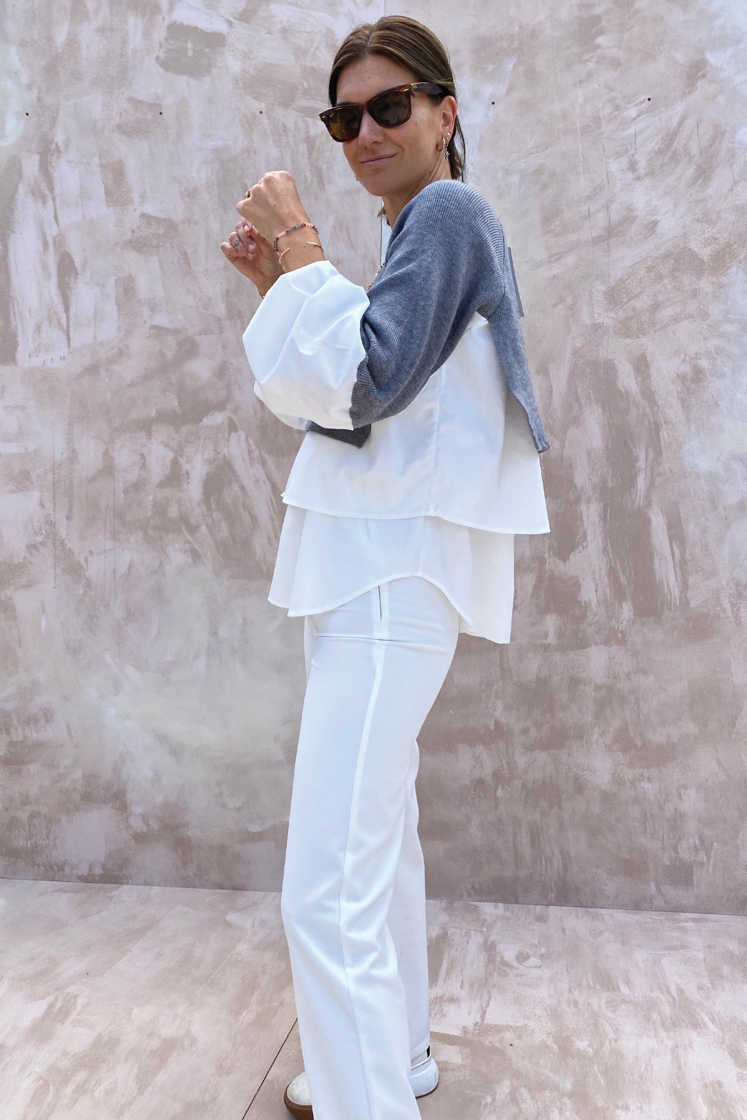 Contrast Shirt and Knit Top - nfd-demo-dev