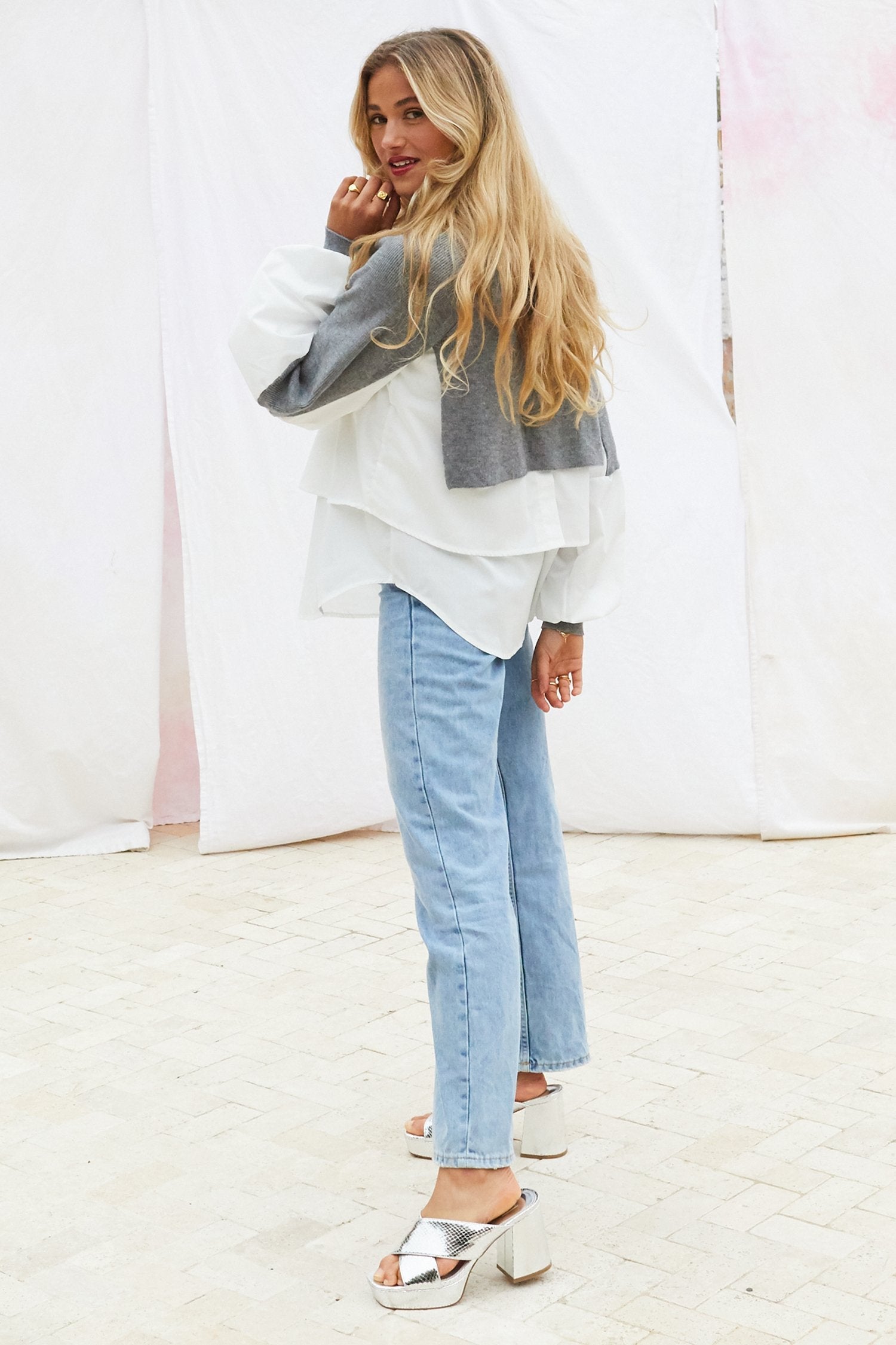 Contrast Shirt and Knit Top - nfd-demo-dev