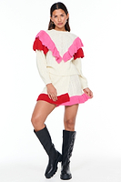 Thumbnail for Cream Ruffle Cable Knit Jumper - nfd-demo-dev