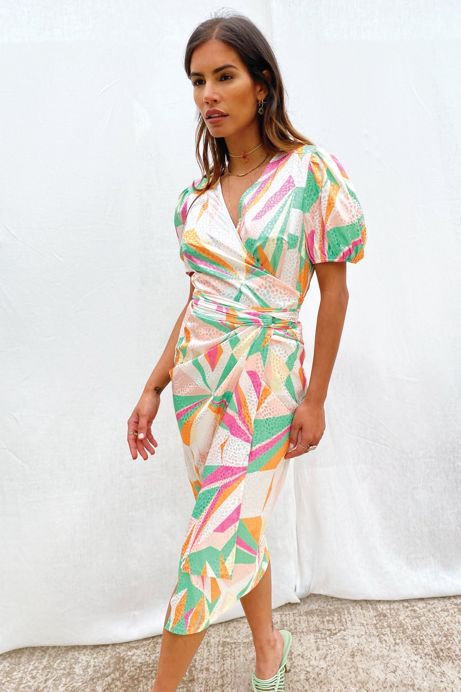 Diamond Short Sleeve Wrap Top - nfd-demo-dev
