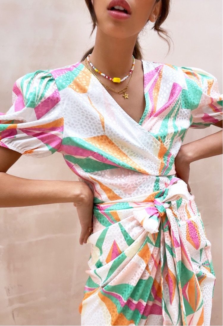 Diamond Short Sleeve Wrap Top - nfd-demo-dev