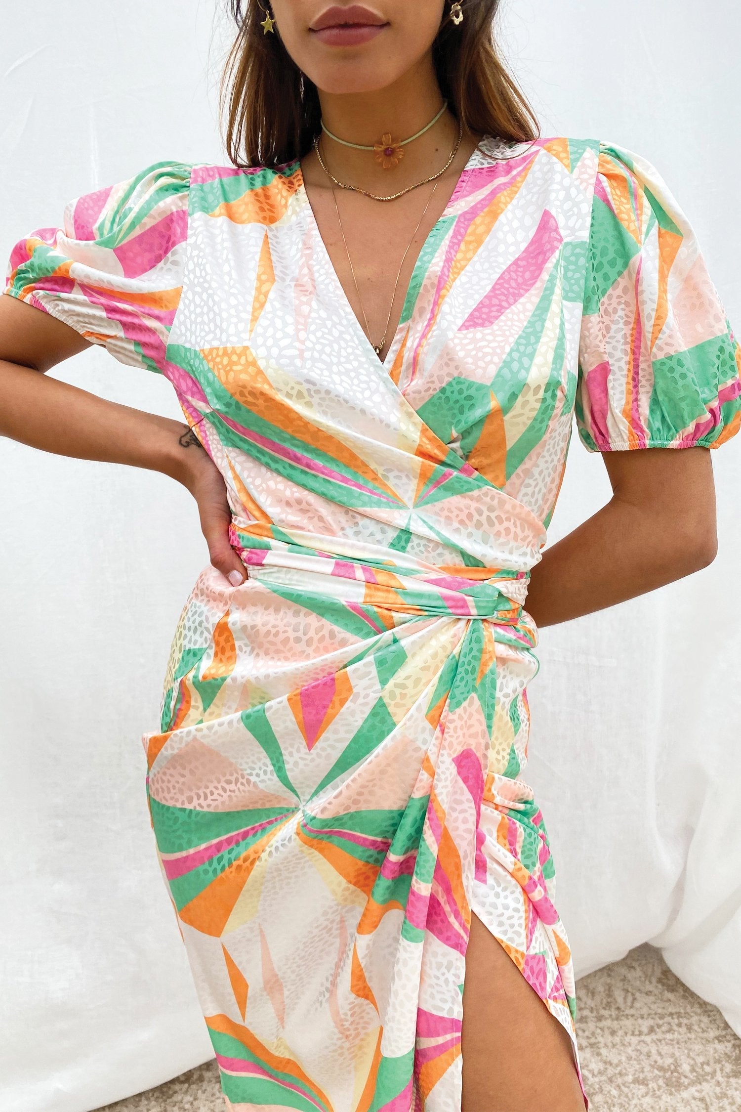 Diamond Short Sleeve Wrap Top - nfd-demo-dev